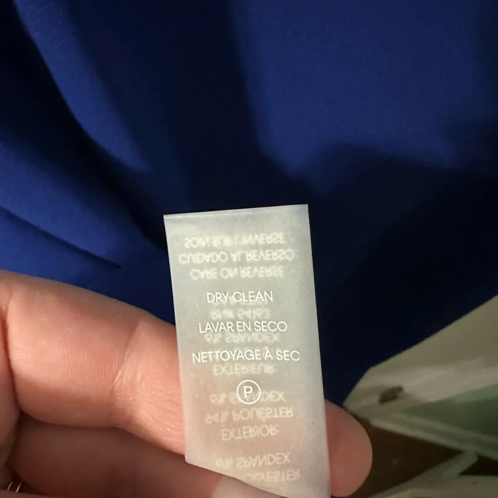 Calvin Klein Royal Blue Long Sleeve Dress - Picture 5 of 5